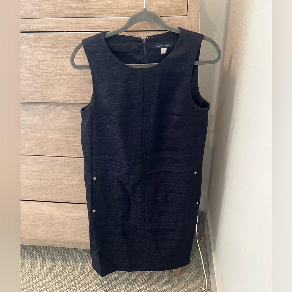 Tommy Hilfiger Navy Midi office dress